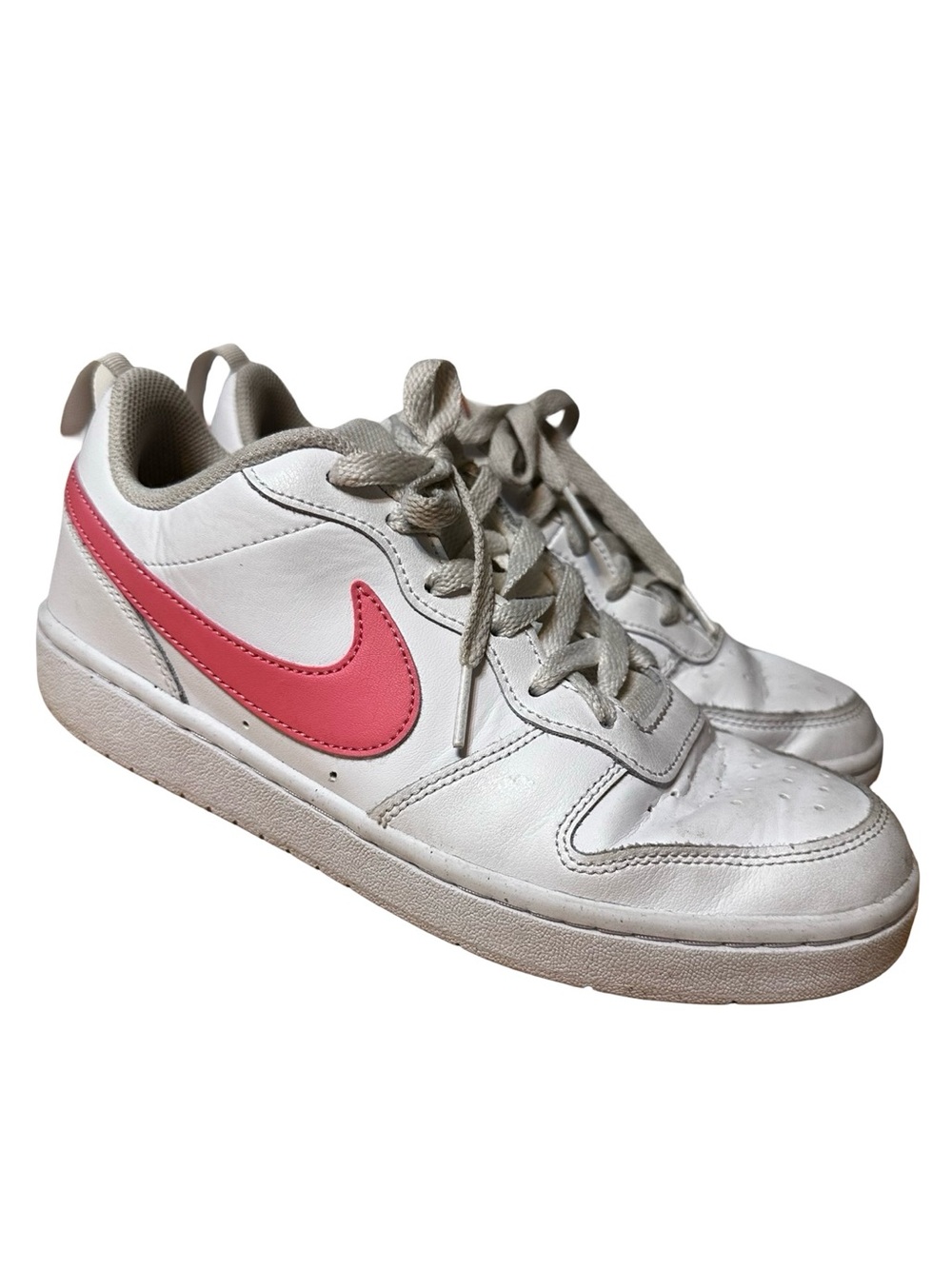Nike Court Borough Low 2 GS White Coral Chalk BQ5448-124 Size 6 Youth